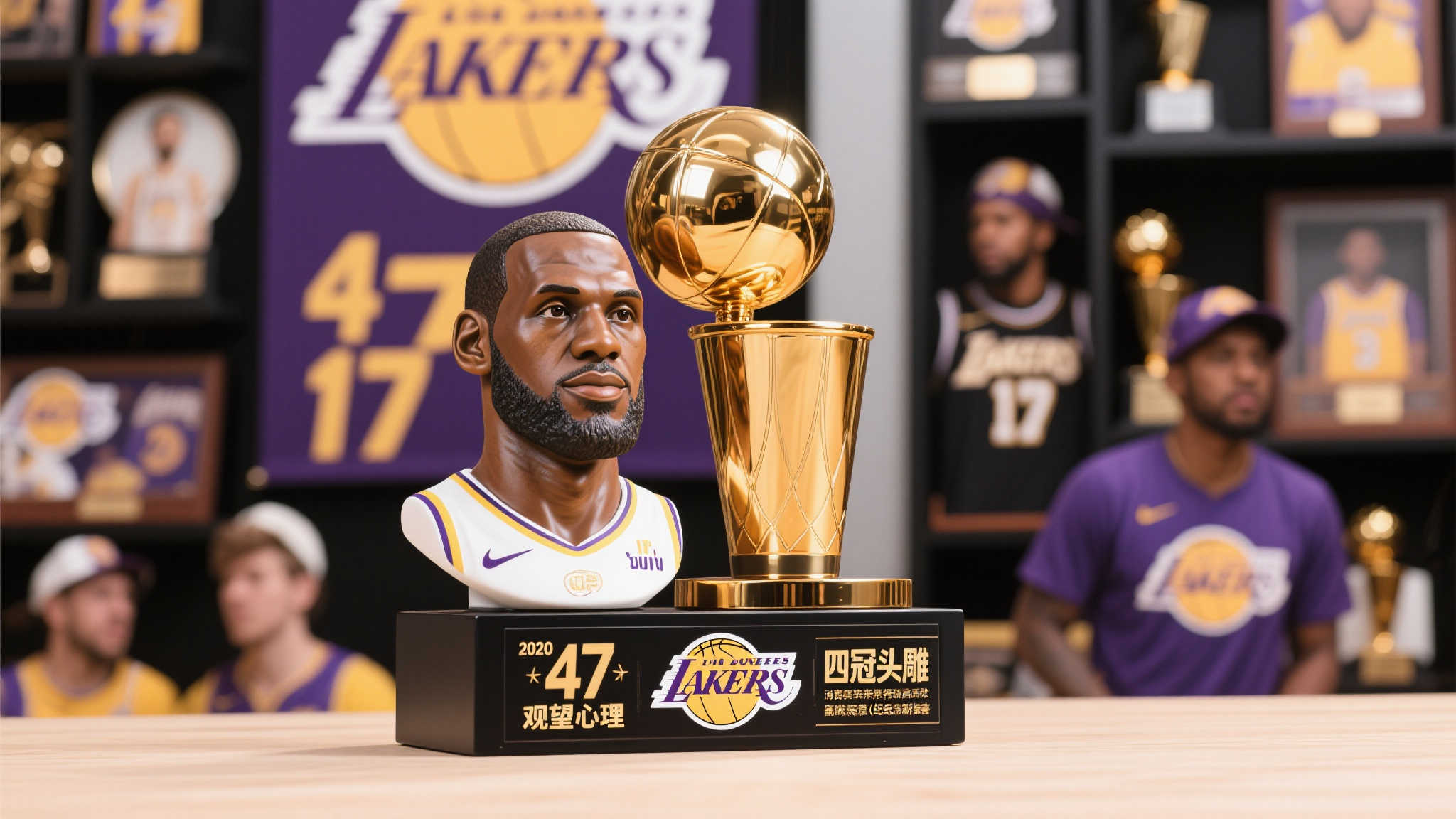 詹姆斯四冠头雕遇冷引争议,科比五冠头雕热卖成焦点 对此部分消费者分析指出,由于2020年湖人夺得第1